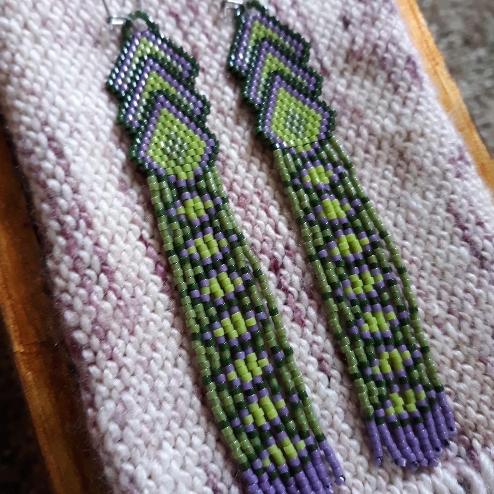 Hand Woven Bead Earrings